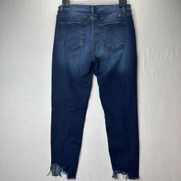 Kancan Jeans Womens 15 31 Kitson High Rise Ankle Skinny Blue Denim Distressed - Picture 2 of 13